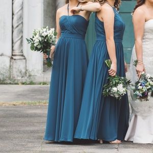 Azazie Ink Blue Felicity Bridesmaid Dress Size 0